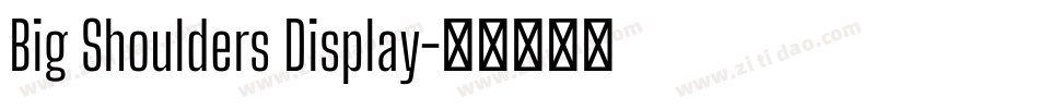 Big Shoulders Display字体转换